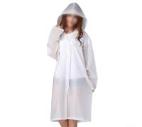 Shophubio Impermeable transparente reutilizable para hombres y mujeres, con capucha impermeable para chaqueta de EVA, ropa impermeable ligera y plegable, grueso de 0.15 mm, transparente para