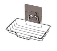 Shophubio Jabonera de acero inoxidable para pared, soporte para jabonera para baño, cocina, oficina, compatible con azulejos, espejo, vidrio y metal