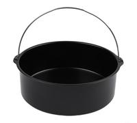 Shophubio Juego de sartenes para pizza sin freidora de aire, bandeja para hornear de 6, 7, 8, 9 pulgadas con cesta pequeña para pasteles, cesta de cocina de mano para utensilios de cocina (9 pulgadas)
