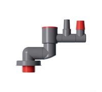 Shophubio Junta de drenaje de cocina y trampa de drenaje para lavabo, junta de tubo de drenaje giratoria de 360° montada en la pared con válvula de gravedad integrada, compatible con 50 PVC/75 PVC (A)