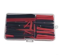 Shophubio Kit de 150 tubos termorretráctiles con mangas aislantes de poliolefina negra y roja de gran diámetro para protección de cables eléctricos y gestión de cables