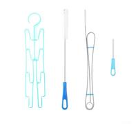 Shophubio Kit de limpieza para vejigas de hidratación y tuberías de agua, juego de 4 piezas con cepillo de bolsa grande, cepillo de boquilla pequeño, cepillo largo de tubo flexible y secado R