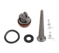 Shophubio Kit de repuesto de pistón de mango tipo 75, émbolo de hierro fundido con sellado de cuero para anillo, válvula de perforación de nariz y juego de pernos