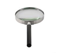 Shophubio Lupa de mano óptica 5X, lupa de marco de metal con asa para leer, reparación de relojes de joyería, herramienta de inspección de pequeños detalles (90 mm)