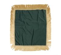 Shophubio Mantel cuadrado de terciopelo con borlas, suave para tela de felpa, elegante estilo retro para decoración de mesa de comedor y fiesta, 65 x 65 cm (verde oscuro)
