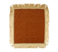 Shophubio Mantel cuadrado de terciopelo con borlas, suave para tela de felpa, elegante estilo retro para decoración de mesa de comedor y fiesta, 65 x 65 cm (naranja)