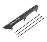 Shophubio Material de polipropileno para protector de cadena para montaña y carretera para cuadro de bicicleta, almohadilla protectora de cadena con acabado de fibra de carbono negra con cubierta dura