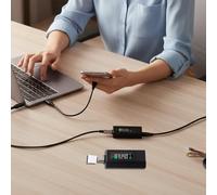 Shophubio Medidor de potencia digital tipo C con pantalla TFT, alto voltaje y corriente, medidor de energía bidireccional para dispositivos de interfaz tipo C (negro)