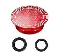 Shophubio Mountain For Bike - Tapa de manivela de aleación de aluminio ligera con diseño sellado, apertura de 21-23 mm, goma de 20 mm para anillo, acabado de textura 3D (rojo)