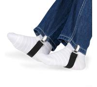 Shophubio Paquete de 2 abrazaderas de pierna para pantalones de bicicleta para ciclismo, correas ajustables para botas con clips de acero inoxidable y bandas elásticas de poliéster, color negro