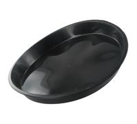 Shophubio Paquete de 2 bandejas de goteo redondas de plástico negro, platillos para macetas suculentas de interior, base de drenaje de agua, accesorios de jardín (10 pulgadas)