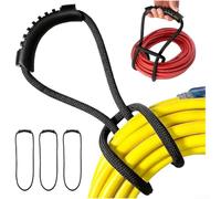 Shophubio Paquete de 3 bridas de nailon, organizador de cables de extensión reutilizables de 60 cm para la oficina y el hogar, correas negras resistentes
