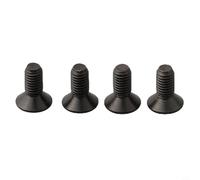 Shophubio Paquete de 4 tornillos de montaje para tacos de bicicleta para pedales, pernos de pedal de autobloqueo, cierres de acero negro compatibles con sistemas