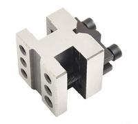 Shophubio Par de bloques en V de tierra con abrazadera, bloque de sujeción de acero endurecido de 90 grados para maquinista y fresado CNC (35 x 35 x 30 mm)