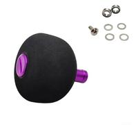 Shophubio Perilla esférica de EVA para carrete - Pieza de modificación de carrete de pesca ligera compatible con fundición y carretes, 53 mm de diámetro, negro/dorado/morado (morado)