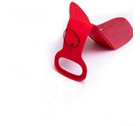 Shophubio Platillo de esquí plegable portátil trineo de nieve de plástico tobogán ligero deslizante de invierno disco de arena hierba trineo color rojo (B)