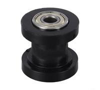 Shophubio Polea tensora de cadena para ATV - Rodillo deslizante de cadena de 8 mm/10 mm para suciedad para bicicleta y motocicleta todoterreno, para polea de plástico y metal duradera (negro 8 mm)