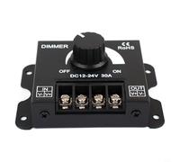 Shophubio Regulador de voltaje DC-DC 30A LED controlador de brillo de luz ajustable 12V 24V fuente de alimentación para módulo de atenuación carcasa de metal de corriente constante