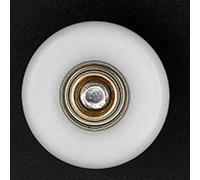 Shophubio Rodillos de repuesto para puerta de ducha para puertas correderas de baño, juego de 4 piezas con ruedas de nailon/latón, compatible con vidrio templado de 4-8 mm (23 mm)