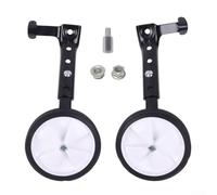 Shophubio Ruedas de entrenamiento ajustables para bicicletas de 16 a 24 pulgadas, marco de hierro con neumático de plástico (negro)