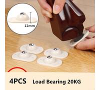 Shophubio Ruedas giratorias para electrodomésticos, 8 rodillos de transferencia de bolas con rotación de 360 grados, mini ruedas resistentes para mover muebles, deslizador de electrodomésticos (negro)