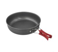 Shophubio Sartén portátil sin mango plegable para cocinar al aire libre, camping, senderismo, picnic, aleación de aluminio ligera para utensilios de cocina de campamento, no