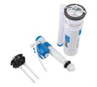 Shophubio Sistema de descarga de inodoro silencioso con kit de cisterna de descarga doble, mecanismo de volumen de descarga ajustable, piezas de cisterna de inodoro de plástico, reemplazo de válvula