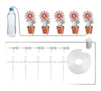 Shophubio Sistema de riego por goteo automático ajustable con control de flujo preciso para plantas de césped y jardín, equipo de riego de raíces profundas para múltiples macetas