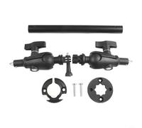 Shophubio Soporte de cámara para canoa y barco, kit de soporte de cámara impermeable de ángulo ajustable con base de acero inoxidable y aluminio para uso marino