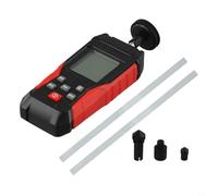 Shophubio Tacómetro digital de mano para medir RPM, probador de velocidad sin motor con función de memoria, alimentación de 9 V, negro + naranja