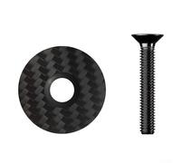 Shophubio Tapa de fibra de carbono para auriculares de bicicleta con perno para directores de 28,6 mm, 31,8 mm y 35 mm, ligera para tapa superior de vástago (35 mm)