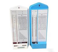 Shophubio Termómetro e higrómetro tabular BHT-1, medidor de temperatura de bombilla seca y húmeda, monitor de humedad interior alto para invernadero, almacén, museo, (blanco)