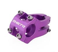 Shophubio Vástago de bicicleta de aluminio de 35 mm con abrazadera de 25,4 mm, vástago corto de bicicleta de carretera para horquilla de 28,6 mm, diseño hueco para ciclismo de rendimiento (morado)