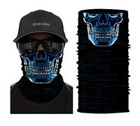 ShopINess Braga de Cuello Calavera Multifunción - Bandana Tubular Unisex para Moto, Deporte y Outdoor | Pañuelo Pasamontañas Transpirable con Protección Solar UPF 40+ | Halloween y Carnaval (Scanner)
