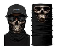 ShopINess Braga de Cuello Calavera Multifunción - Bandana Tubular Unisex para Moto, Deporte y Outdoor | Pañuelo Pasamontañas Transpirable con Protección Solar UPF 40+ | Halloween y Carnaval - (Blind)