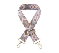 ShopINess Correa de Bolso Étnica Ajustable 75-140 cm - Asa Bandolera Universal con Mosquetón Dorado, Correa Intercambiable Ancha 4 cm de Poliéster Jacquard para Mujer (Style 1)