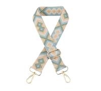 ShopINess Correa de Bolso Étnica Ajustable 75-140 cm - Asa Bandolera Universal con Mosquetón Dorado, Correa Intercambiable Ancha 4 cm de Poliéster Jacquard para Mujer (Style 3)