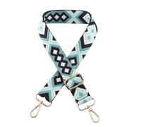 ShopINess Correa de Bolso Étnica Ajustable 75-140 cm - Asa Bandolera Universal con Mosquetón Dorado, Correa Intercambiable Ancha 4 cm de Poliéster Jacquard para Mujer (Style 6)