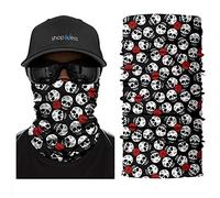ShopINess Pañuelo Bandana Braga Cuello Calavera Multifunción Unisex Adulto para Moto Deporte Fiestas Halloween y Carnaval (Mini Calaveras)