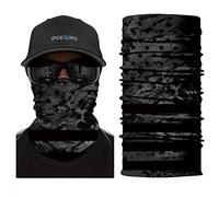 ShopINess Pañuelo Bandana Braga Cuello Calavera Multifunción Unisex Adulto para Moto Deporte Fiestas Halloween y Carnaval Stars Grey
