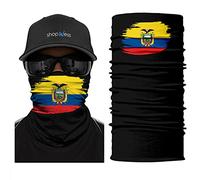 ShopINess Pañuelo bandana Braga Cuello Multifunción Unisex Adulto para Moto Deporte Fiestas Halloween Carnaval Bandera Mundial de Fútbol Eventos Países (Ecuador)