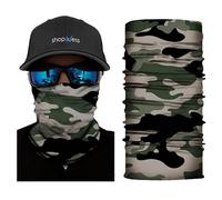 ShopINess Pañuelo Bandana Braga Cuello Multifunción Unisex para Moto Deporte y Outdoor Camuflaje Camo Style (Verde)