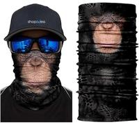 ShopINess Pañuelo Braga Multifunción Unisex para Deporte Outdoor Animales (Chimpancé)