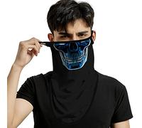 ShopINess Pañuelo Calavera con Orejeras Unisex - Bandana Motero para Cara y Cuello, Braga Cuello Moto Hombre Mujer, Máscara Calavera para Halloween, Esquí, Snowboard y Outdoor (Scanner)