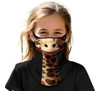 ShopINess Pañuelo Tubular Bandana con Orejeras Unisex Niños y Niñas Diseño Divertido de Jirafa Braga de Cuello Multifuncional Fiestas Carnaval Moto Deporte Jirafa