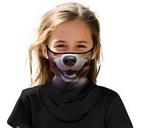 ShopINess Pañuelo Tubular Bandana con Orejeras Unisex Niños y Niñas Diseño Divertido de Perro Braga de Cuello Multifuncional Fiestas Carnaval Moto Deporte Perro