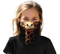 ShopINess Pañuelo Tubular Multifuncional para Niños y Niñas Braga Multifunción Diseño 3D de Animales Ideal para Deporte Carnaval y Fiestas y Actividades Outdoor (Jirafa)