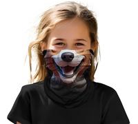 ShopINess Pañuelo Tubular Multifuncional para Niños y Niñas Braga Multifunción Diseño 3D de Animales Ideal para Deporte Carnaval y Fiestas y Actividades Outdoor (Perro)