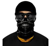 ShopINess Pasamontañas Calavera 3D UPF 40+ en Microfibra para Moto Esquí Snowboard Ciclismo | Balaclava Transpirable para Halloween Carnaval y Deportes Outdoor - (Calavera Hipster)