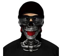 ShopINess Pasamontañas Calavera 3D UPF 40+ en Microfibra para Moto Esquí Snowboard Ciclismo | Balaclava Transpirable para Halloween Carnaval y Deportes Outdoor - (3 Rosas)
